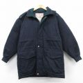 M★古着 メンバーズオンリー 長袖 ダウン ジャケット パーカー メンズ 90年代 90s 黒 ブラック 25feb10 中古 アウター