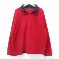 L★古着 ノーティカ NAUTICA 長袖 ブランド ハーフジップ フリース ジャケット メンズ 90年代 90s USA製 赤他 レッド 25sep03 中古 アウター