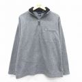 L★古着 ギャップ GAP 長袖 ハーフジップ フリース ジャケット メンズ 00年代 00s グレー 霜降り 25sep13 中古 アウター