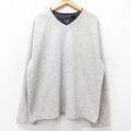 【20%OFF】XL★古着 ギャップ GAP 長袖 フリース トップス メンズ 00年代 00s Vネック グレー 霜降り他 25sep17 中古 アウター