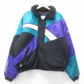 XL★古着 長袖 ジャケット メンズ 90年代 90s sno RIDER マルチカラー シンサレート 大きいサイズ USA製 黒他 ブラック 内側キルティング 25sep17 中古 アウター
