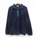 M★古着 IZOD 長袖 ハーフジップ フリース ジャケット メンズ 90年代 90s ワンポイントロゴ 紺他 ネイビー 25sep24 中古 アウター