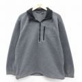 【20%OFF】M★古着 エディーバウアー 長袖 ハーフジップ フリース ジャケット メンズ 00年代 00s グレー 霜降り 25sep25 中古 アウター