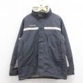 【20%OFF】L★古着 コロンビア COLUMBIA 長袖 舞う点 ジャケット メンズ 00年代 00s ワンポイントロゴ グレー他 内側フリース 25sep26 中古 アウター