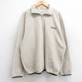 L★古着 ノーティカ NAUTICA 長袖 ブランド ハーフジップ フリース ジャケット メンズ ワンポイントロゴ コンペティション ベージュ カーキ 25sep26 中古 アウター