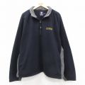 XL★古着 ラルフローレン Ralph Lauren チャップス 長袖 ブランド ハーフジップ フリース ジャケット メンズ ワンポイントロゴ 大きいサイズ 紺他 ネイビー 25sep30 中古 アウター