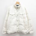 【20%OFF】L★古着 ラルフローレン Ralph Lauren 長袖 ブランド ダウン ジャケット メンズ 90年代 90s 白 ホワイト 25oct09 中古 アウター