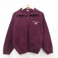 S★古着 長袖 ハーフジップ フリース ジャケット メンズ 90年代 90s サンフランシスコ USA製 エンジ 25oct11 中古 アウター