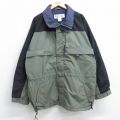 【20%OFF】XL★古着 コロンビア COLUMBIA 長袖 ナイロン ジャケット メンズ 90年代 90s Gizzmo ロング丈 濃緑他 グリーン 25oct28 中古 アウター