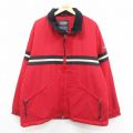 XL★古着 アバクロンビー Abercrombie&fitch 長袖 ナイロン ジャケット メンズ 00年代 00s 大きいサイズ 赤他 レッド 内側ボア 25oct27 中古 アウター