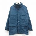 M★古着 ウールリッチ WOOLRICH 長袖 ジャケット メンズ 90年代 90s　ロング丈 USA製 紺 ネイビー 25oct30 中古 アウター