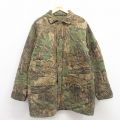 XL★古着 ダックスバック 長袖 ハンティング ジャケット メンズ 90年代 90s リアルツリー 大きいサイズ　ロング丈 茶 ブラウン 迷彩 【spe】 25oct30 中古 アウター