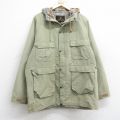 L★古着 LAKELAND 長袖 マウンテン ジャケット パーカー メンズ 90年代 90s ラグラン ベージュ カーキ 内側ウール 25oct31 中古 アウター