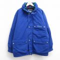 XL★古着 フィラ FILA 長袖 マウンテン ジャケット メンズ 90年代 90s ワンポイントロゴ 青 ブルー 内側フリース 25nov01 中古 アウター