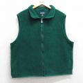 M★古着 ランズエンド フリース ベスト メンズ 00年代 00s 緑 グリーン 25nov04 中古 アウター