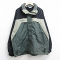 XL★古着 コロンビア COLUMBIA 長袖 ナイロン ジャケット メンズ 00年代 00s ワンポイントロゴ 黒他 ブラック 内側フリース 25nov04 中古 アウター