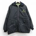 L★古着 長袖 ジャケット メンズ 80年代 80s THE CAT ラグラン タロン 黒 内側キルティング 25nov14