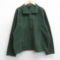 L★古着 エルエルビーン 長袖 フリース ジャケット メンズ 00年代 00s ワンポイントロゴ 緑 25nov20