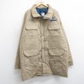XL★古着 ウールリッチ 長袖 マウンテン ジャケット メンズ 80年代 80s BRINKS ラグラン 大きいサイズ ロング丈 USA製 ベージュ 25nov20