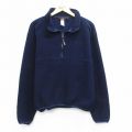 XL★古着 エルエルビーン 長袖 ハーフジップ フリース ジャケット メンズ 紺 25nov29