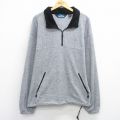 XL★古着 長袖 ハーフジップ フリース ジャケット メンズ 90年代 90s ups グレー 25nov29
