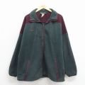 L★古着 コロンビア 長袖 フリース ジャケット メンズ 90年代 90s ワンポイントロゴ ツートンカラー 緑 25dec01