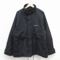 L★古着 ラルフローレン ポロジーンズ 長袖 ブランド ナイロン ジャケット メンズ ワンポイントロゴ リップストップ 黒 内側フリース 25dec01
