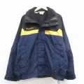 XL★古着 コロンビア 長袖 ナイロン マウンテン ジャケット メンズ 00年代 00s ワンポイントロゴ バガブー 大きいサイズ 紺 内側フリース 25dec08