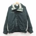 XL★古着 コロンビア 長袖 ナイロン マウンテン ジャケット メンズ 00年代 00s ワンポイントロゴ 大きいサイズ 濃緑 内側フリース 25dec09