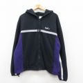 XL★古着 長袖 フリース ジャケット パーカー メンズ FedEx リフレクター 大きいサイズ 黒他 25dec11