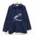 L★古着 ビッグドッグス BIGDOGS 長袖 ハーフジップ フリース ジャケット メンズ 00年代 00s スキー 刺繍 紺 25dec11