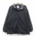 XL★古着 CiNTAS 長袖 ナイロン ジャケット メンズ 大きいサイズ ロング丈 黒 内側フリース 25dec13