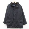 L★古着 ギャップ GAP 長袖 ジャケット メンズ 00年代 00s ロング丈 黒 内側フリース 25dec13