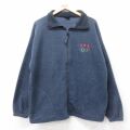 M★古着 長袖 フリース ジャケット メンズ 90年代 90s オリンピック USA製 紺 25dec13