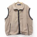 XL★古着 ベーシックエディションズ フリース ベスト メンズ 90年代 90s 大きいサイズ ベージュ他 25dec13