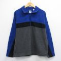 M★古着 ギャップ GAP 長袖 ハーフジップ フリース ジャケット メンズ 00年代 00s マルチカラー 青他 25dec16