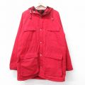 L★古着 エルエルビーン 長袖 ナイロン ジャケット マウンテン パーカー メンズ 80年代 80s BAXTER STATE PARKA ロング丈 USA製 赤 内側ウール 25dec18