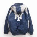 XL★古着 長袖 ジャケット パーカー メンズ 00年代 00s MLB ニューヨークヤンキース 刺繍 ラグラン 紺 メジャーリーグ ベースボール 野球 25dec24