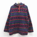 TODAYS NEWS 90s フリースジャケット ネイティブ柄 パープル XL | 古着