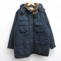 XL★古着 セントジョンズベイ 長袖 ジャケット マウンテン パーカー メンズ 00年代 00s 襟コーデュロイ ロング丈 紺 25dec26