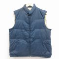 S★古着 シアーズ ダウン ベスト メンズ 80年代 80s 紺 25dec26