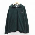 XL★古着 ノーティカ 長袖 ブランド ハーフジップ フリース ジャケット メンズ 90年代 90s ワンポイントロゴ 緑 26jan10