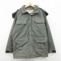 L★古着 ウールリッチ 長袖 ジャケット マウンテン パーカー メンズ 80年代 80s ラグラン ロング丈 USA製 グレー 26jan10