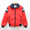M★古着 長袖 ナイロン ジャケット メンズ 80年代 80s USA製 赤他 26jan14