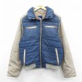 M★古着 長袖 ナイロン ジャケット メンズ 90年代 90s ツートンカラー 紺他 26jan14