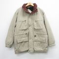 XL★古着 セントジョンズベイ 長袖 ジャケット メンズ 90年代 90s ロング丈 ベージュ 26jan19