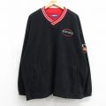 XL★古着 ホロウェイ 長袖 フリース ジャケット メンズ 90年代 90s HUNTRESS Vネック USA製 黒 26jan16