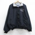 XL★古着 ホロウェイ 長袖 ナイロン ジャケット メンズ 90年代 90s シェブロン ラグラン 大きいサイズ USA製 黒 内側フリース 26jan16