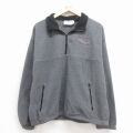 M★古着 長袖 ハーフジップ フリース ジャケット メンズ 90年代 90s WAUCONDA USA製 グレー 26jan23
