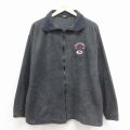 M★古着 長袖 フリース ジャケット メンズ 90年代 90s M グレー 霜降り 26jan24